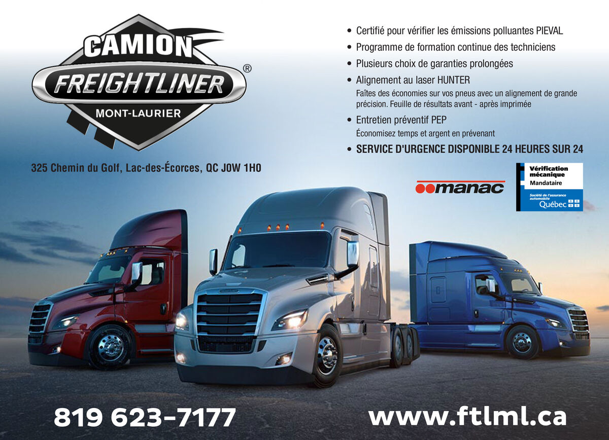 Camion Freightliner Mont-Laurier
