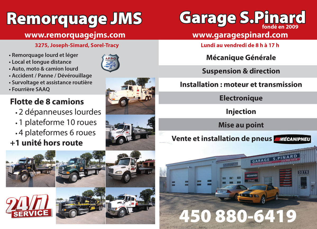 Garage S.Pinard - Remorquage J.M.S